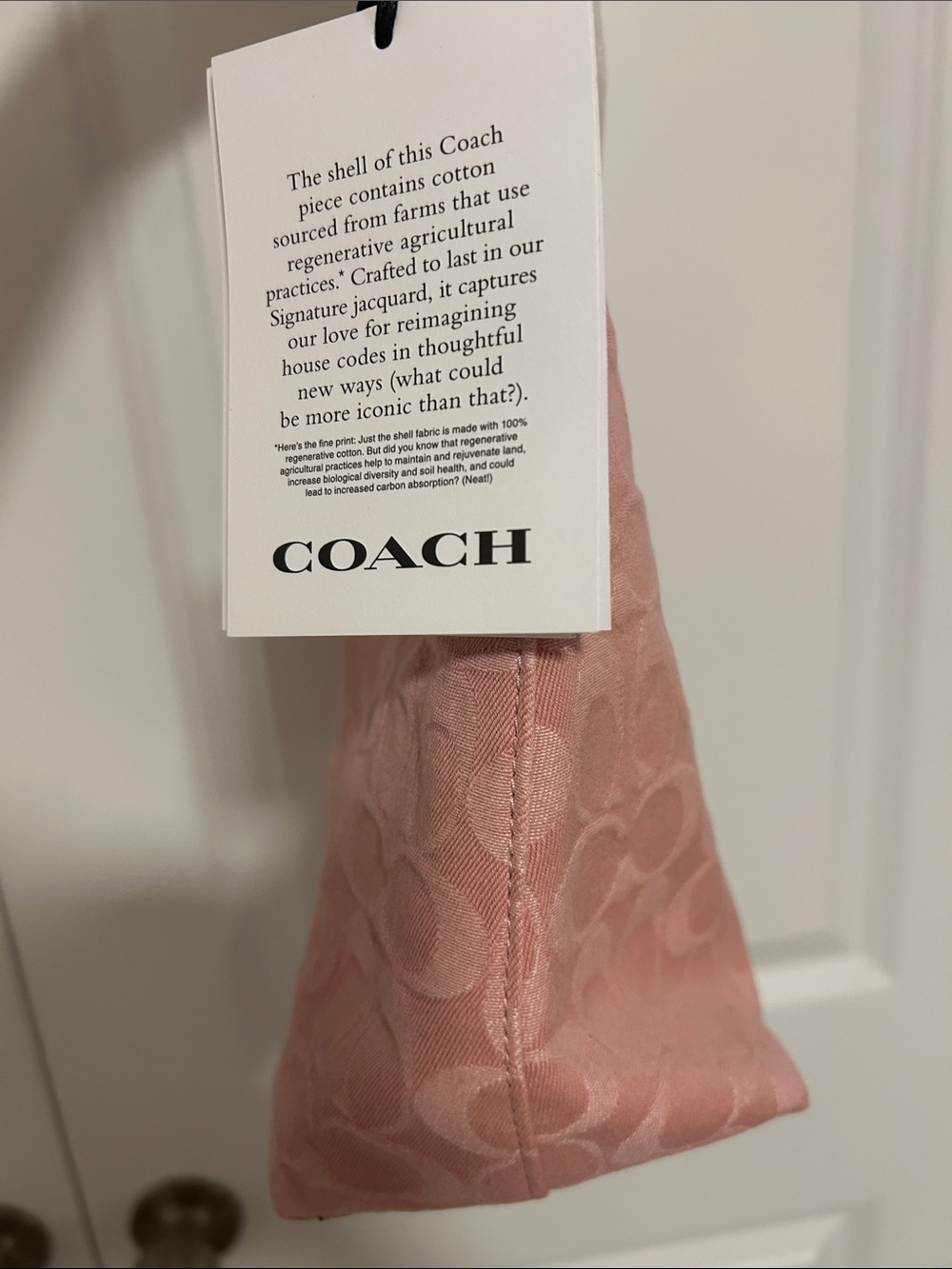 coach pink denim laurel shoulder bag - Picture 3 of 8